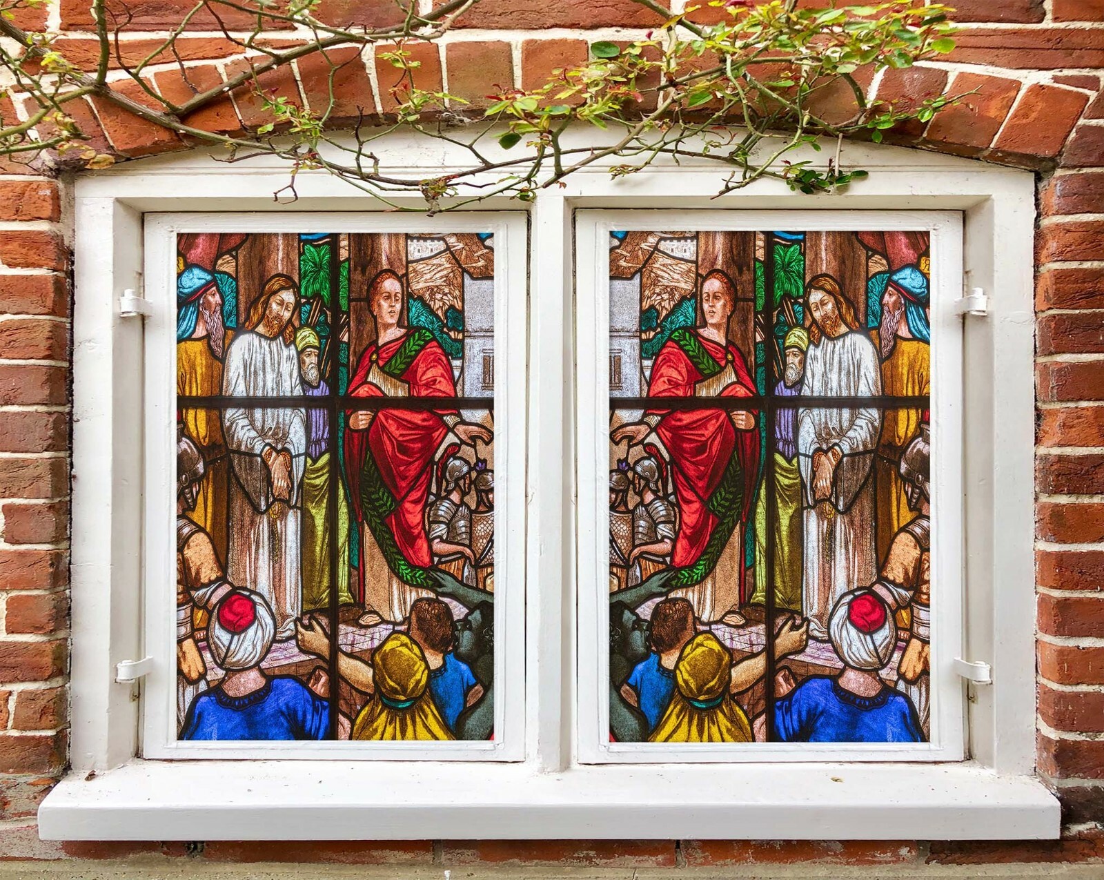 3D Christ Faith O522 Window Film Print Sticker Cling Stained Glass UV Block Am