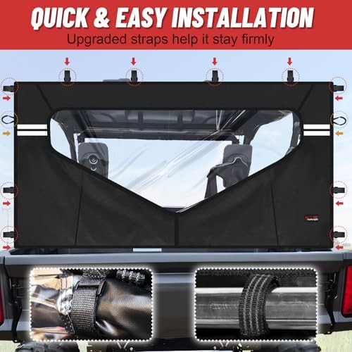 Soft Back Window with Zipper Compatible with Pioneer 1000 3P 6P 2016-2024,