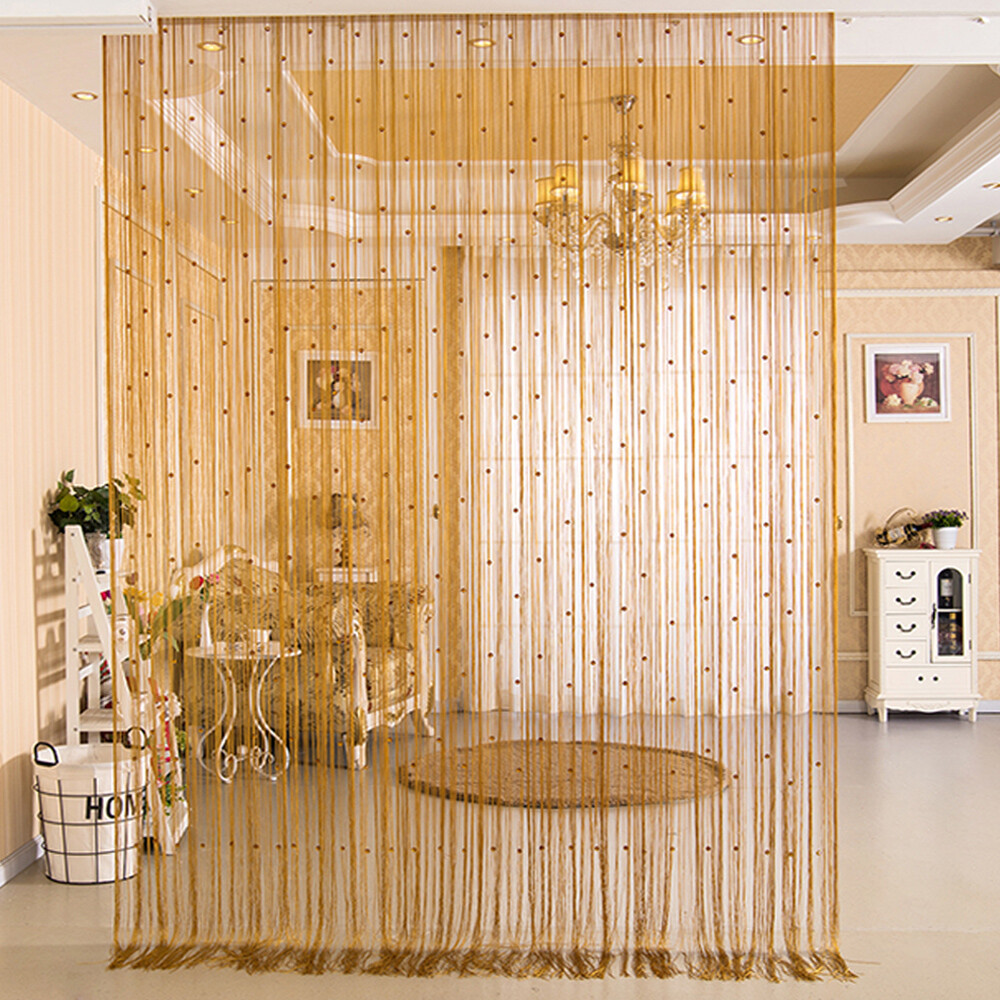 100x200cm Glitter String Curtain Crystal Beaded Tassel Curtain Door Fringe Strip