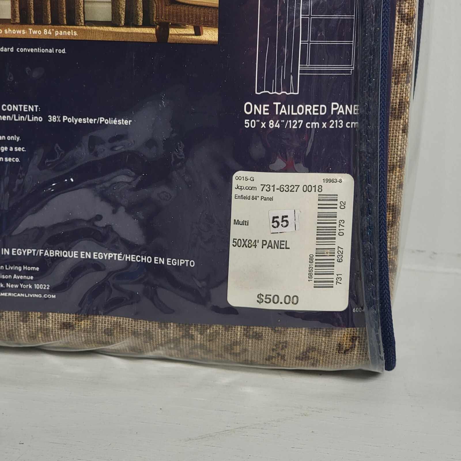 American Living Enfield Leopard Spot Sheer Curtain Panel Rod Drape 50″ X 84″