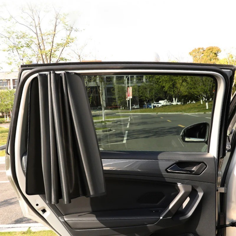 SEAMETAL Magnetic Car Side Window Sun Shade Curtains UV Privacy 2PCS Universal