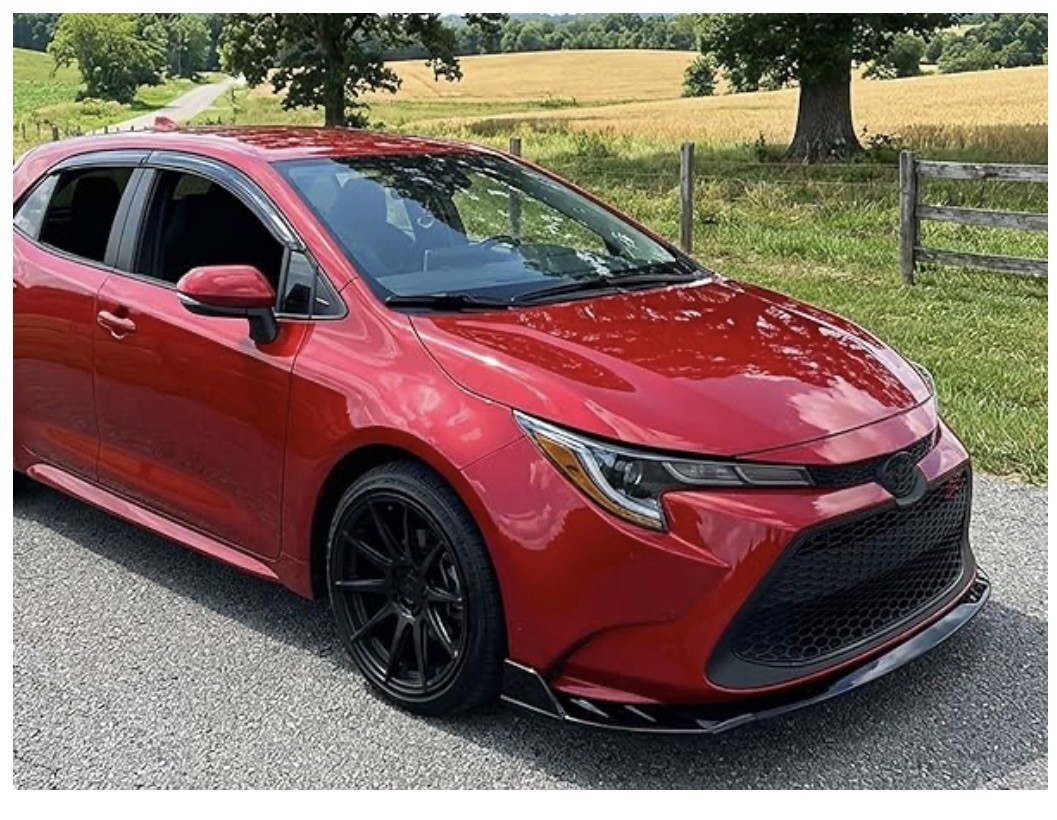 Front Bumper Lip Splitter Spoiler for Toyota Corolla 2020-2026 Gloss Black 3pcs