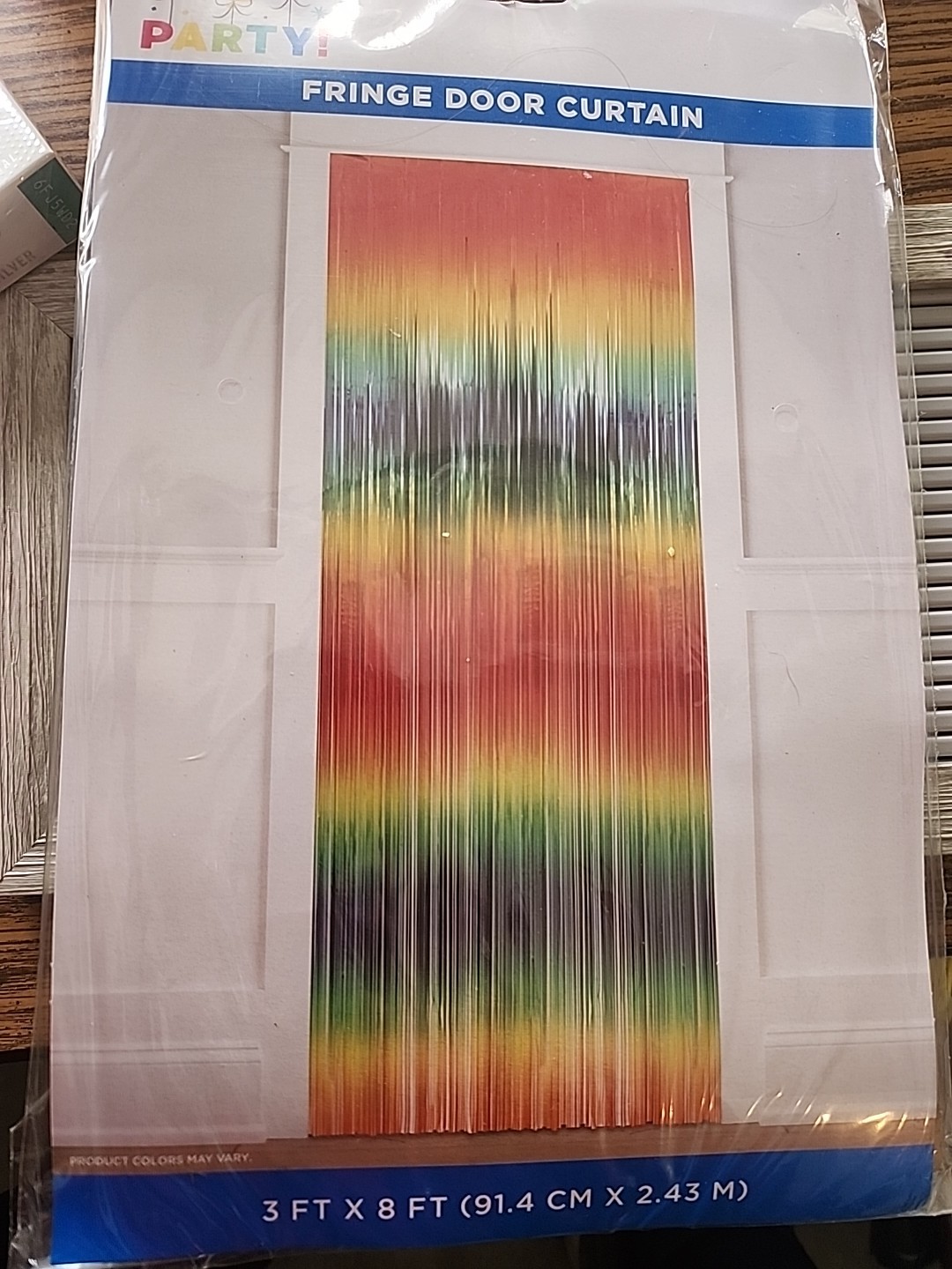 Fringe Door Curtain Rainbow 3ft × 8ft