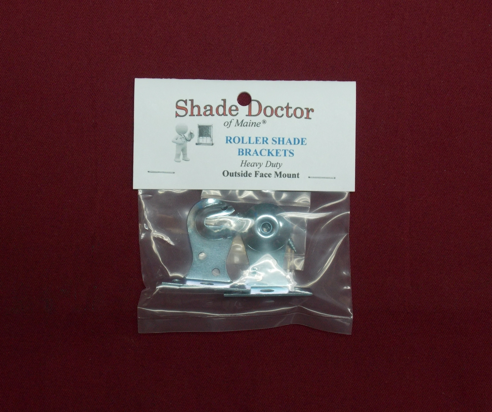 Heavy Duty OUTSIDE FACE MOUNT Brackets for Roller Window Shades (1-Pair)