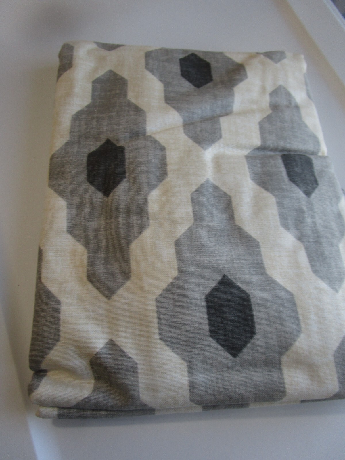 1 West Elm cotton canvas Bazaar Curtain drape panel 48 108 platinum New