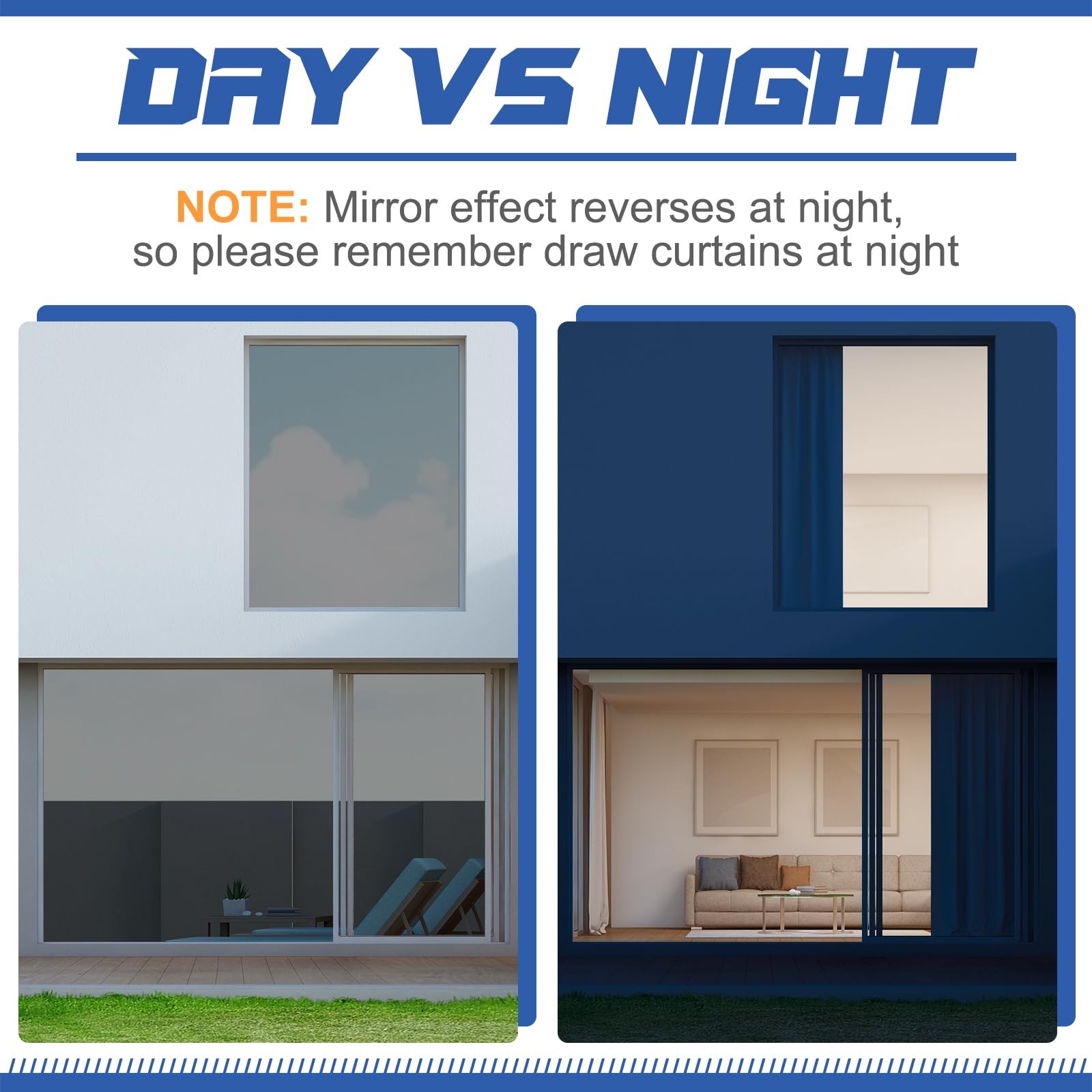 48 Inch X 26 Ft One Way Window Tint Privacy Reflective Daytime Mirror Film Su…