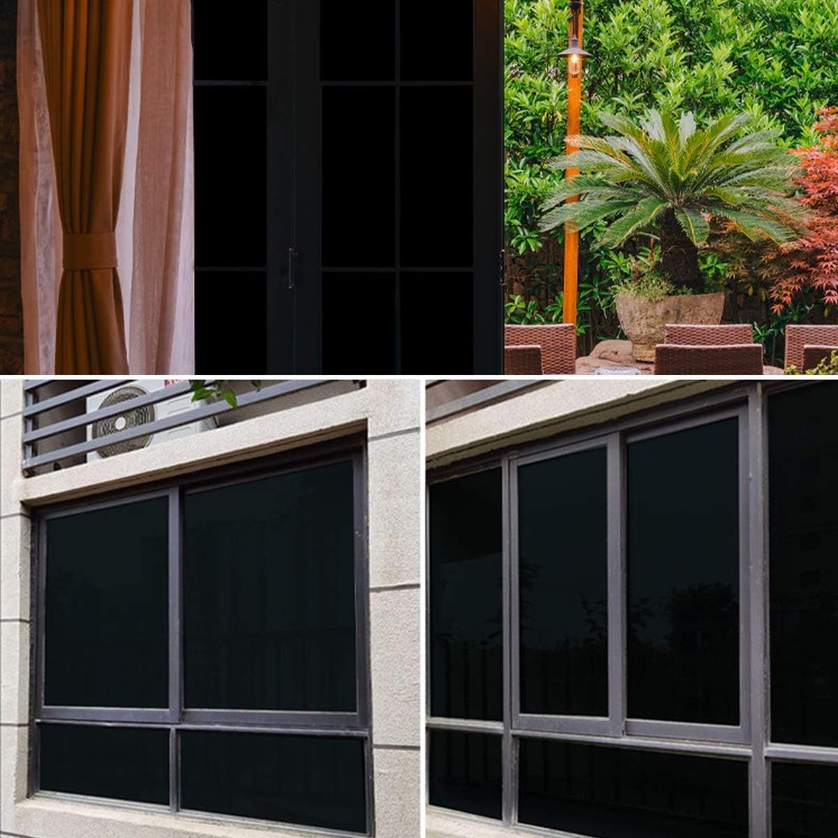 Total Blackout Window Privacy Film – 100% Light Blocking Static Cling Window …