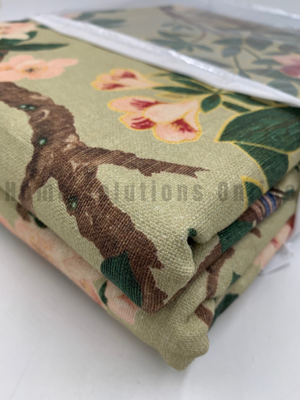Pottery Barn Nola Floral Printed Blackout Curtain Green Multi 96″ #S4237