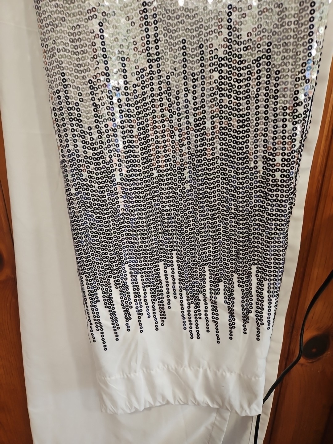 White Sequin Night Sky 2 Curtain Panels, 42″ W x 84″ L – Glam Decor