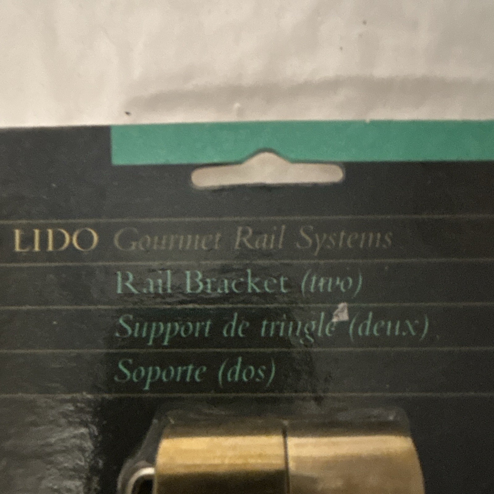 LIDO 5/8 in Rail Brackets Pair Solid Brass Bronze Screw-On w/ Screws LB-02-382E