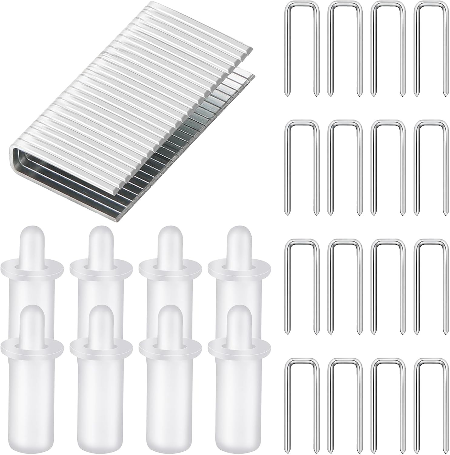 40 Pieces Plantation Shutter Repair Tool Set 20 Pcs Louvers Staples and 20Pcs Sp
