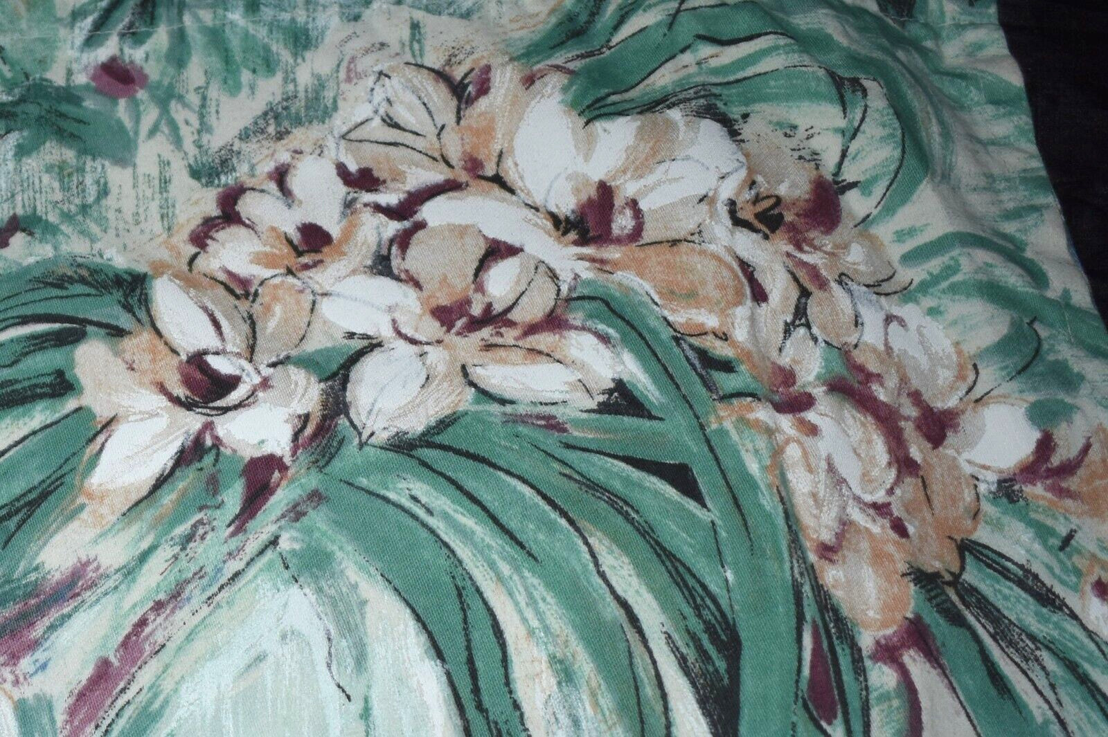 NICE Floral Valance Window Treatment Unbranded 14.5″W x 103″L Green Blue Purple