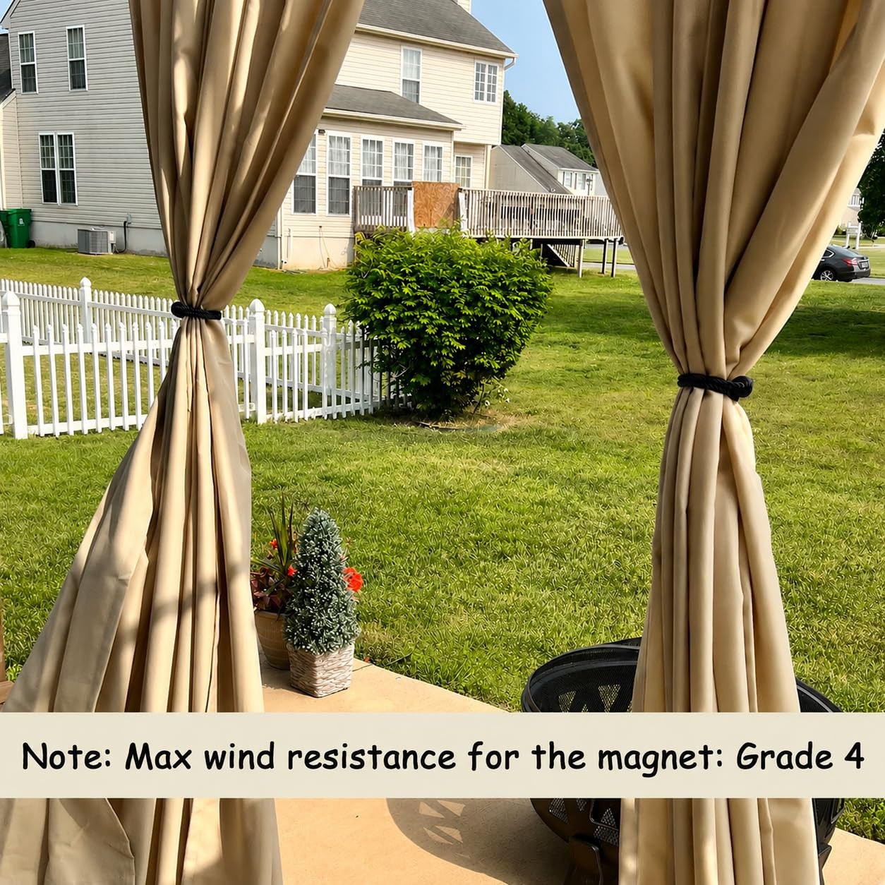 4 Pack Strong Magnetic Curtain Tiebacks Outdoor Elegant Decorative Tie Backs …
