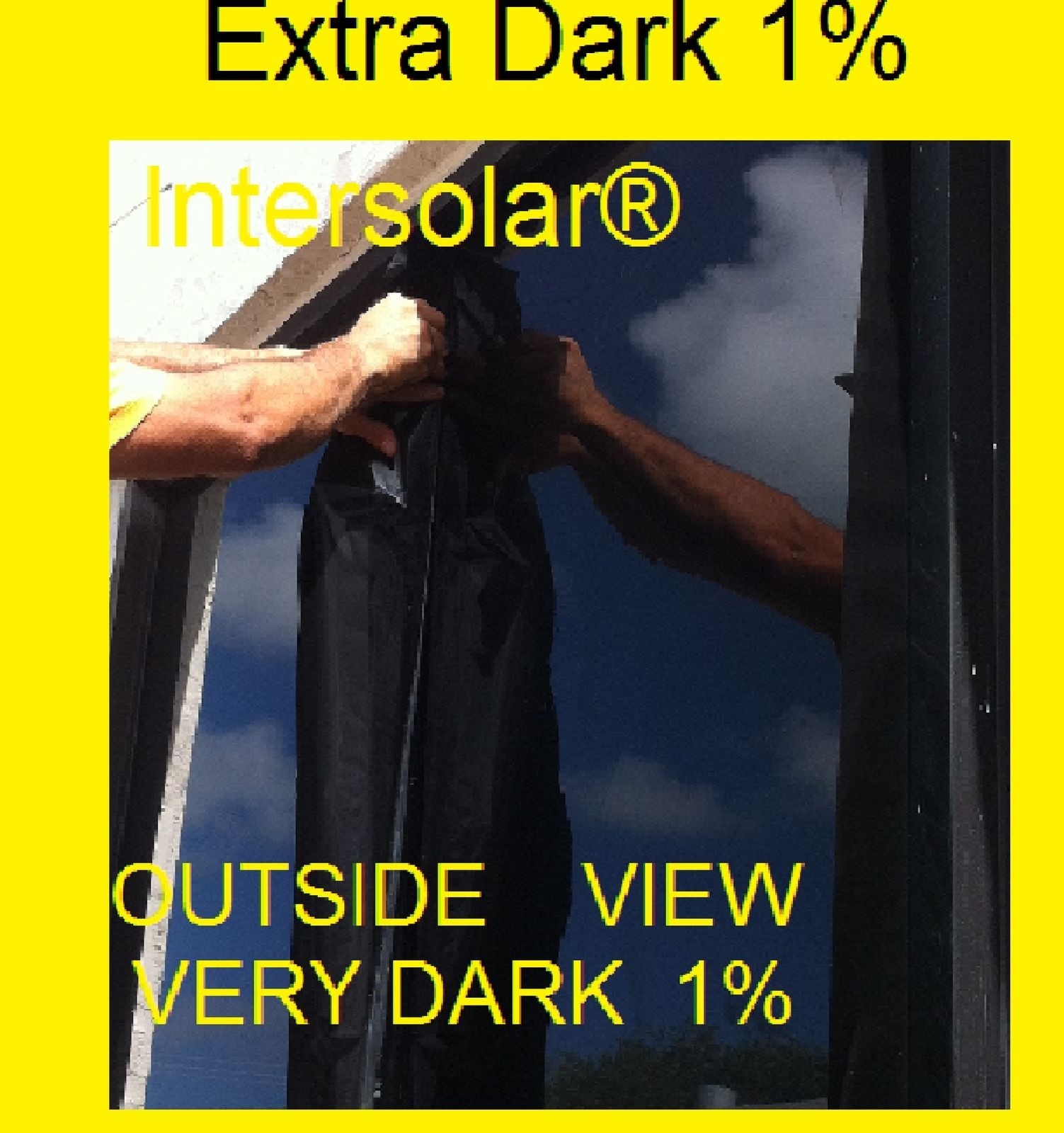 60″ x10 feet 1% Very Dark hp 2ply Black Residential Commercial intersolar grade