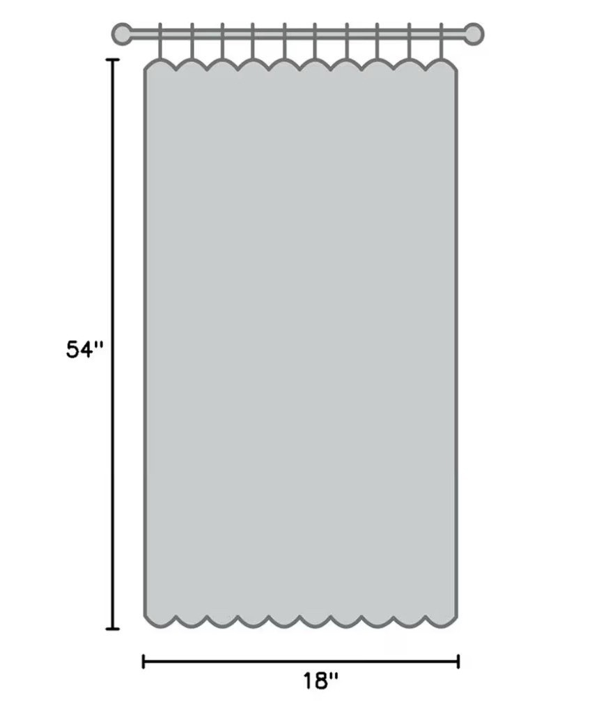 VALANCE CURTAIN – BRICK RED – ROD POCKET – 18×54 – NEW