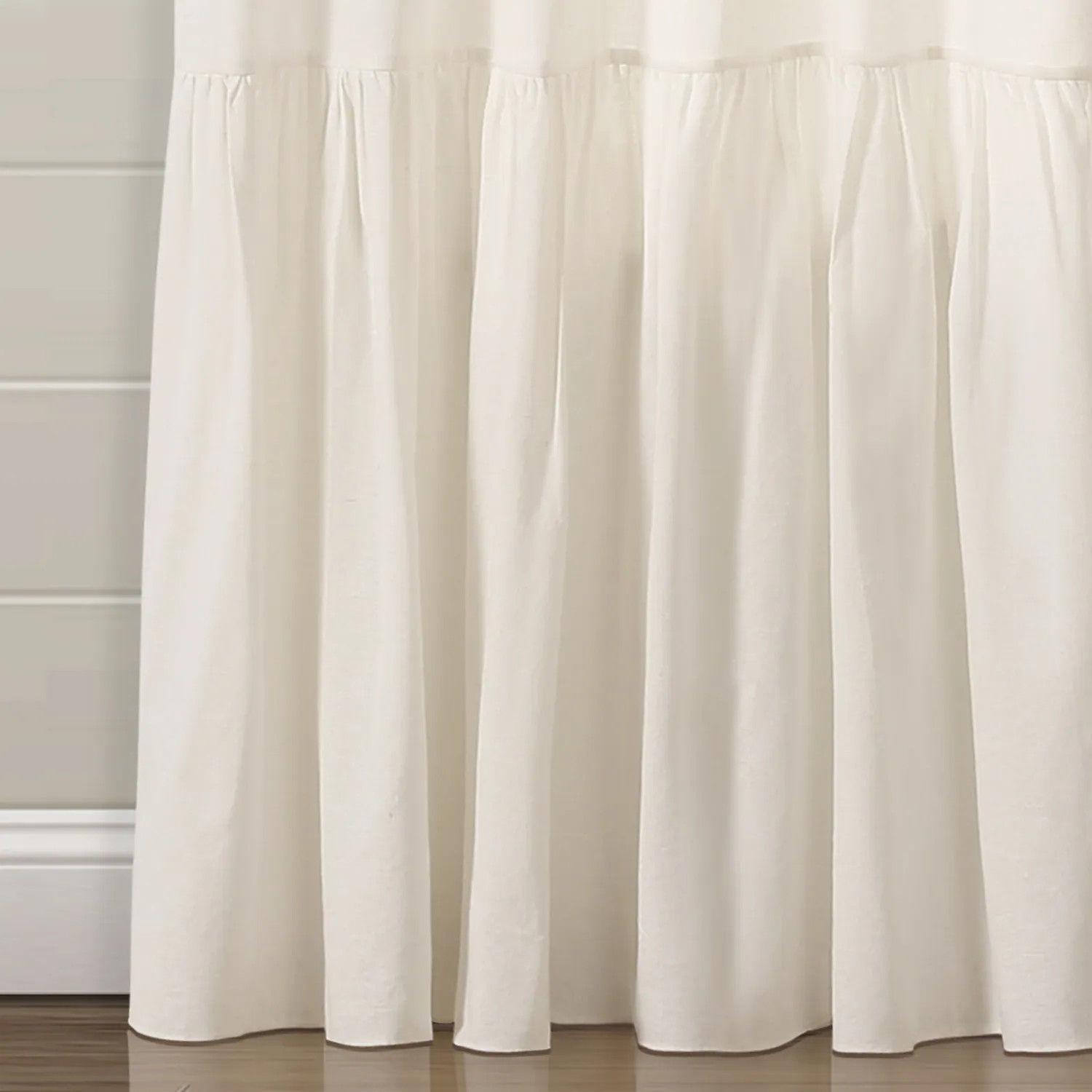 Lush Decor Off White Room Darkening Curtain – 84″ Single Panel Top Tab