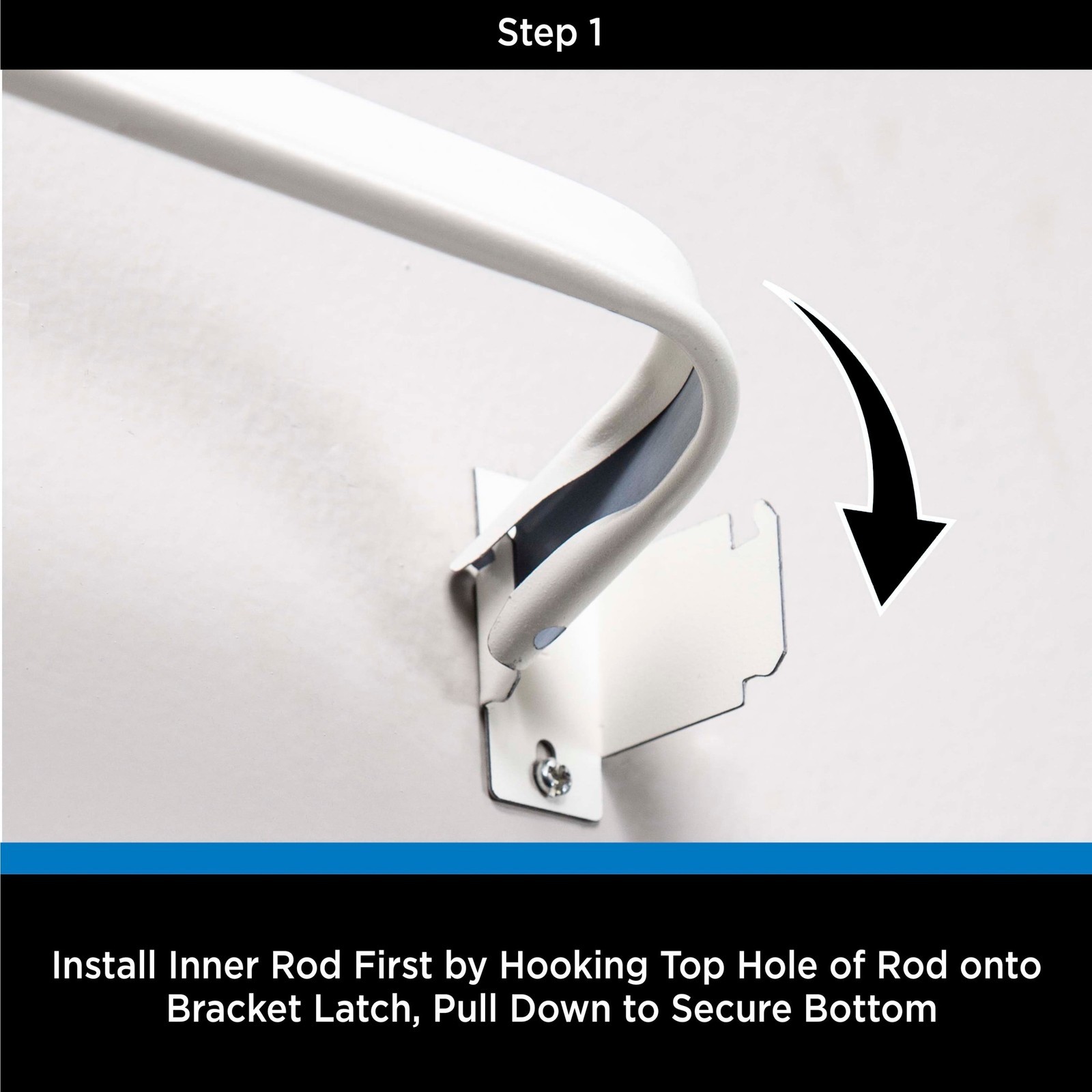 Basic Metal Wrap Adjustable Double Curtain Rod 48-86″ White