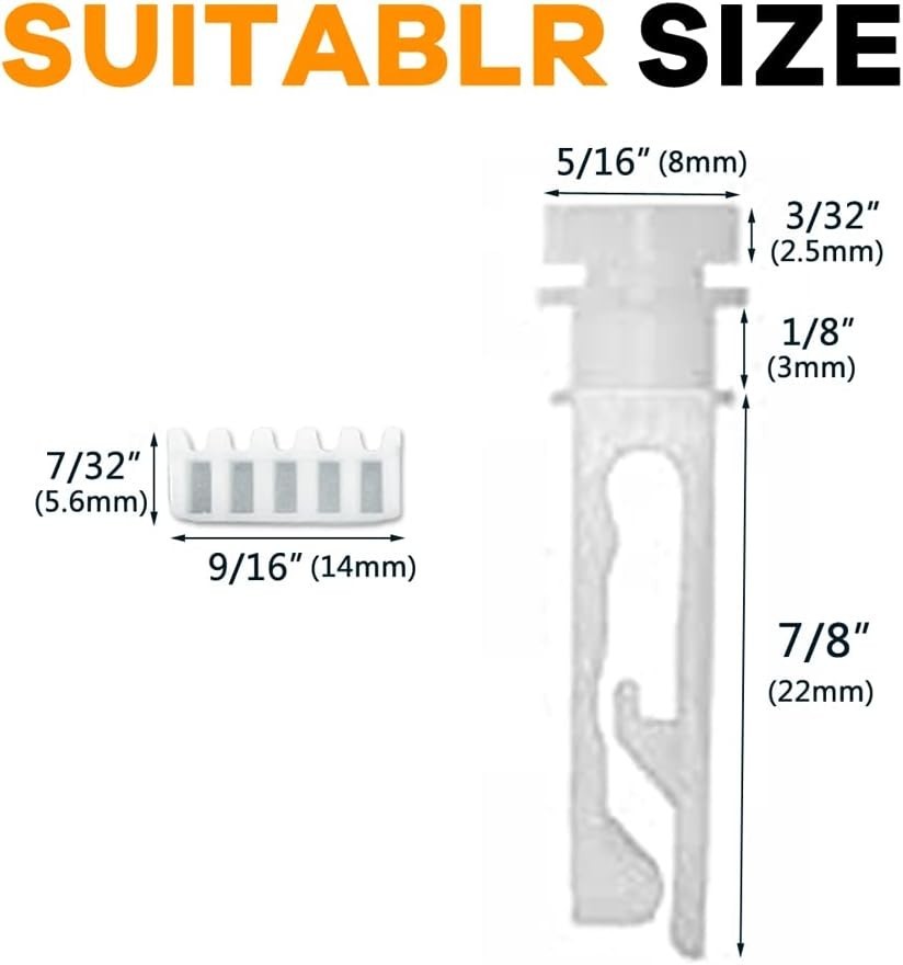 12Sets Vertical Window Blind Stem and Gear for Vanes Carrier of 3-1/2″ or 5″ …