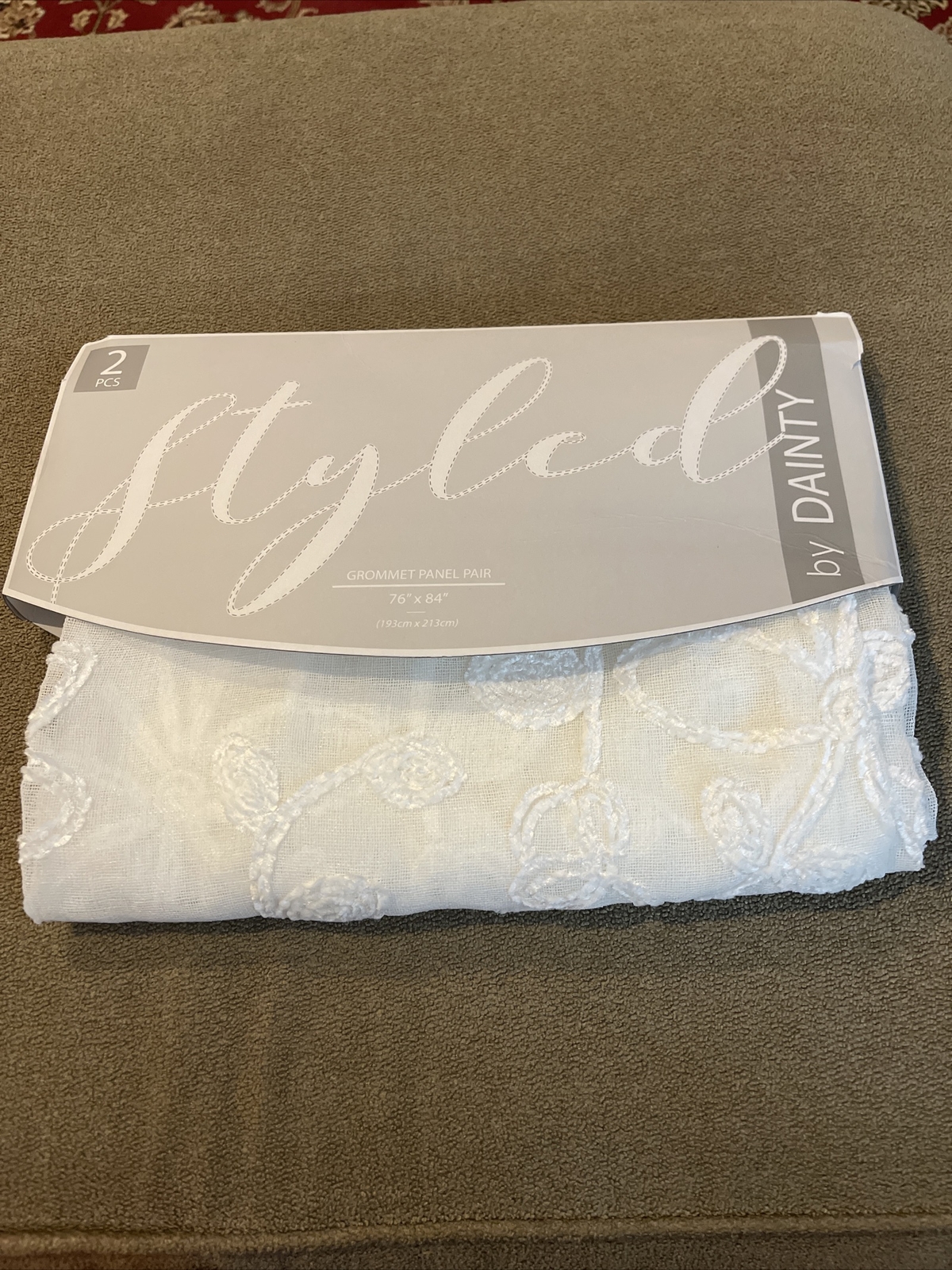 Dainty Styled Cotton Blend Grommet Panel 76”x84” White ONE PANEL (CT)