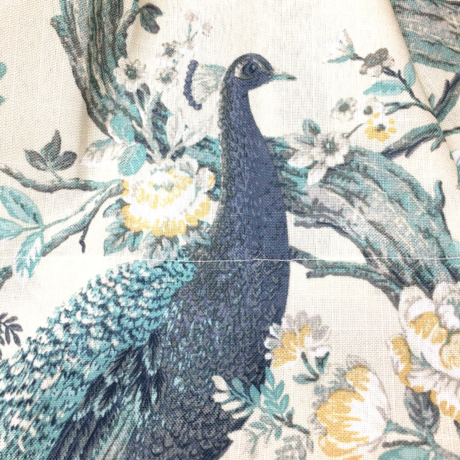 ~Laura Ashley 2-Panel Set Belvedere Peacock Window Curtains Blue Turquoise 38×84