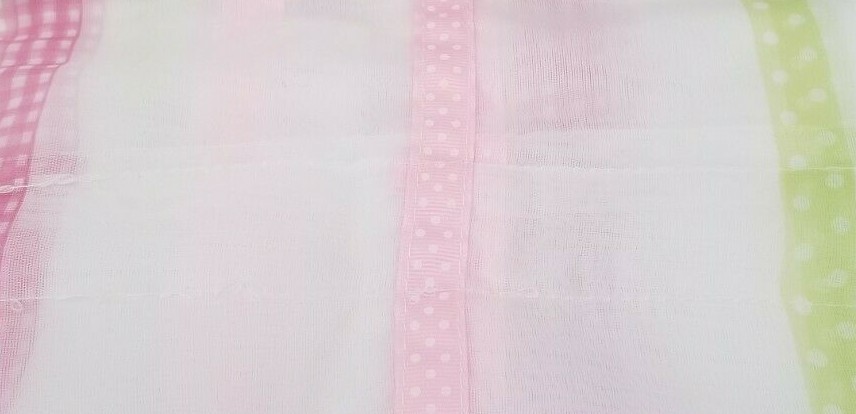 Little Boutique Ribbon Window Drape Panel 43″ x 84″ NIP
