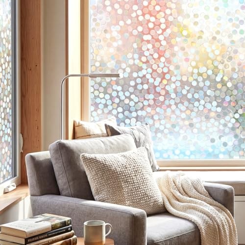 Dots Window Film Privacy Static Cling No Glue Anti UV Removable 17.5×78.7in |