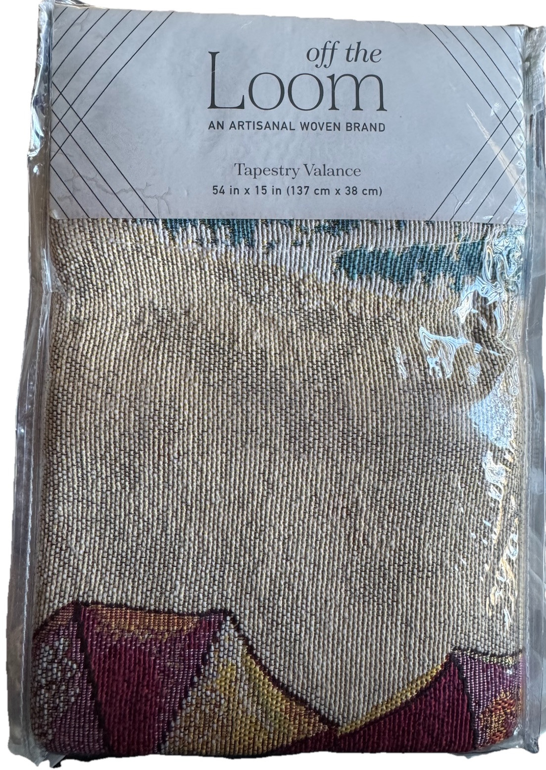 Beach Umbrellas Tapestry Window Valance, 54″x15” Windham Home Woven Brand NEW