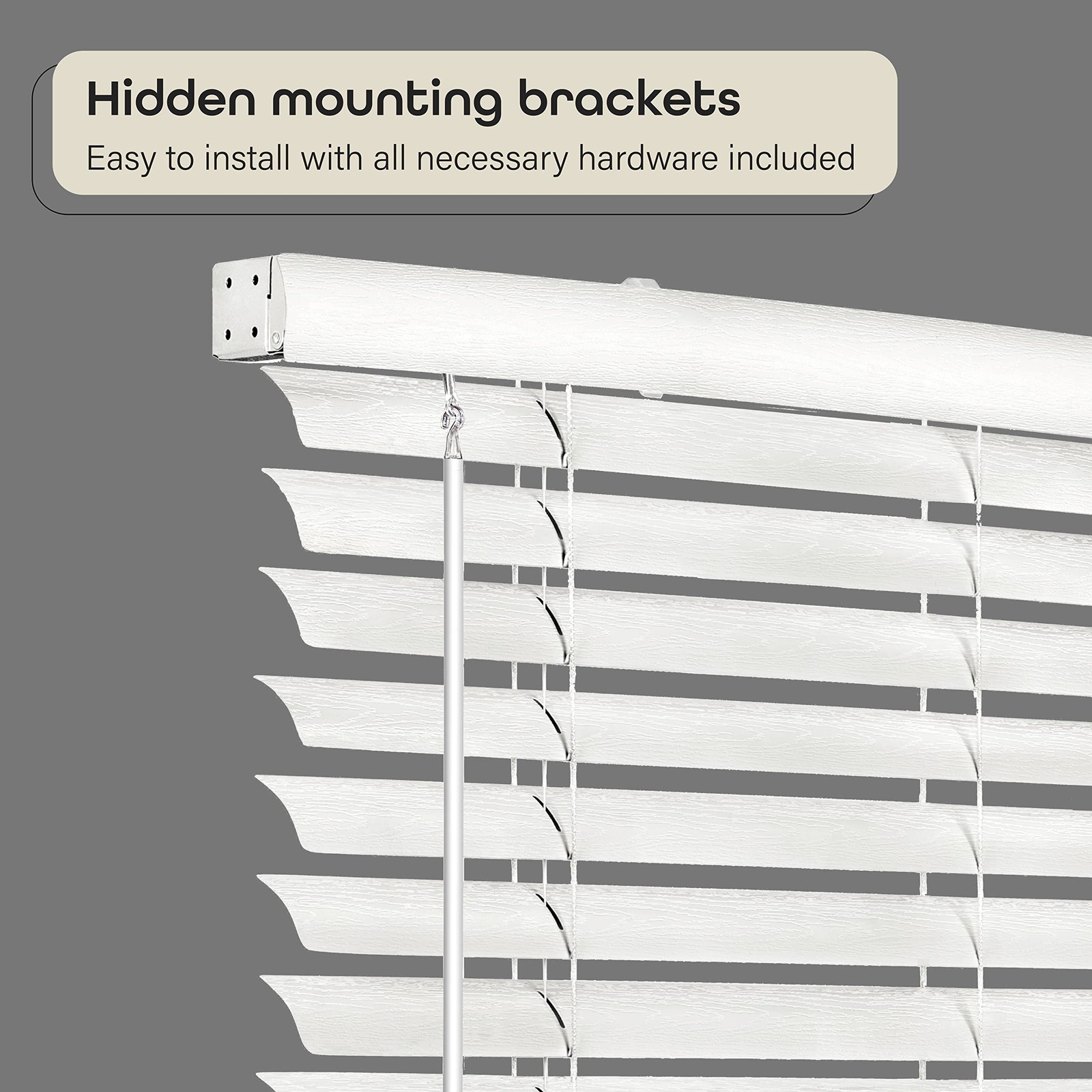 Cordless Room Darkening Venetian Blind – 27 Inch Width, 64 27″W x 64″H, White