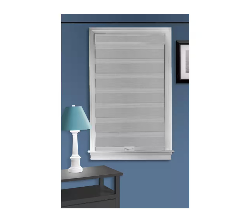 ACHIM Celestial Gray Cordless Layered Polyester Roller Shade 36 in W x 72 in L