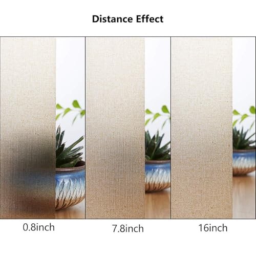 Window Film No Adhesive Removable,Decorative Privacy 17.5 x 78.7 Inch Brown