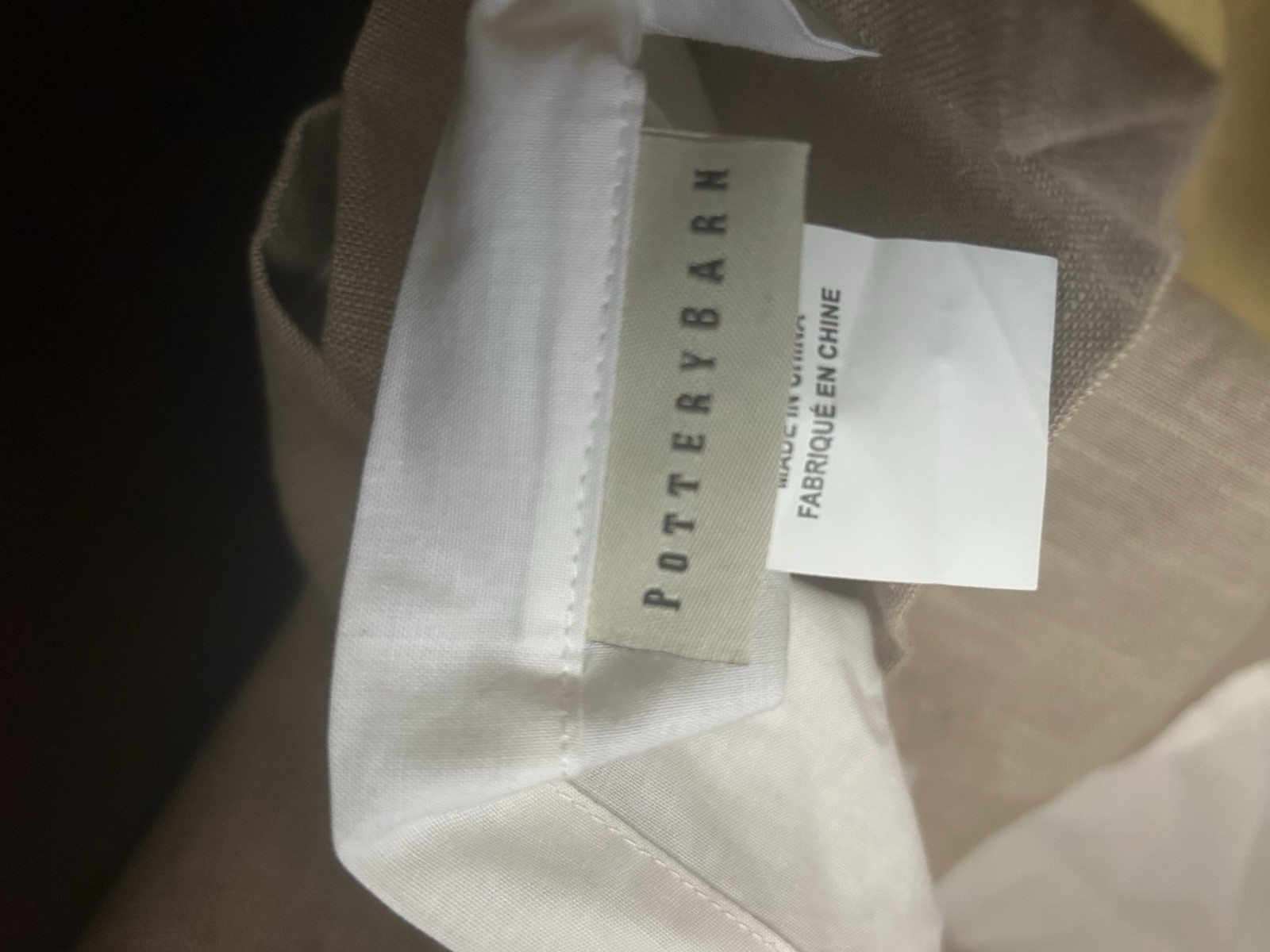 Pottery Barn 50×108 Beige Lined Linen/Cotton Rod Pocket six Opaque Panel lot