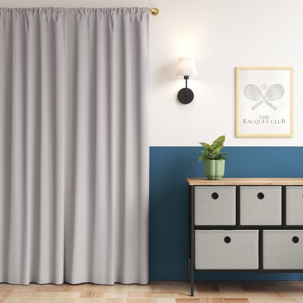 42″x84″ Blackout Dorm Curtain Panel Light Taupe 1pc