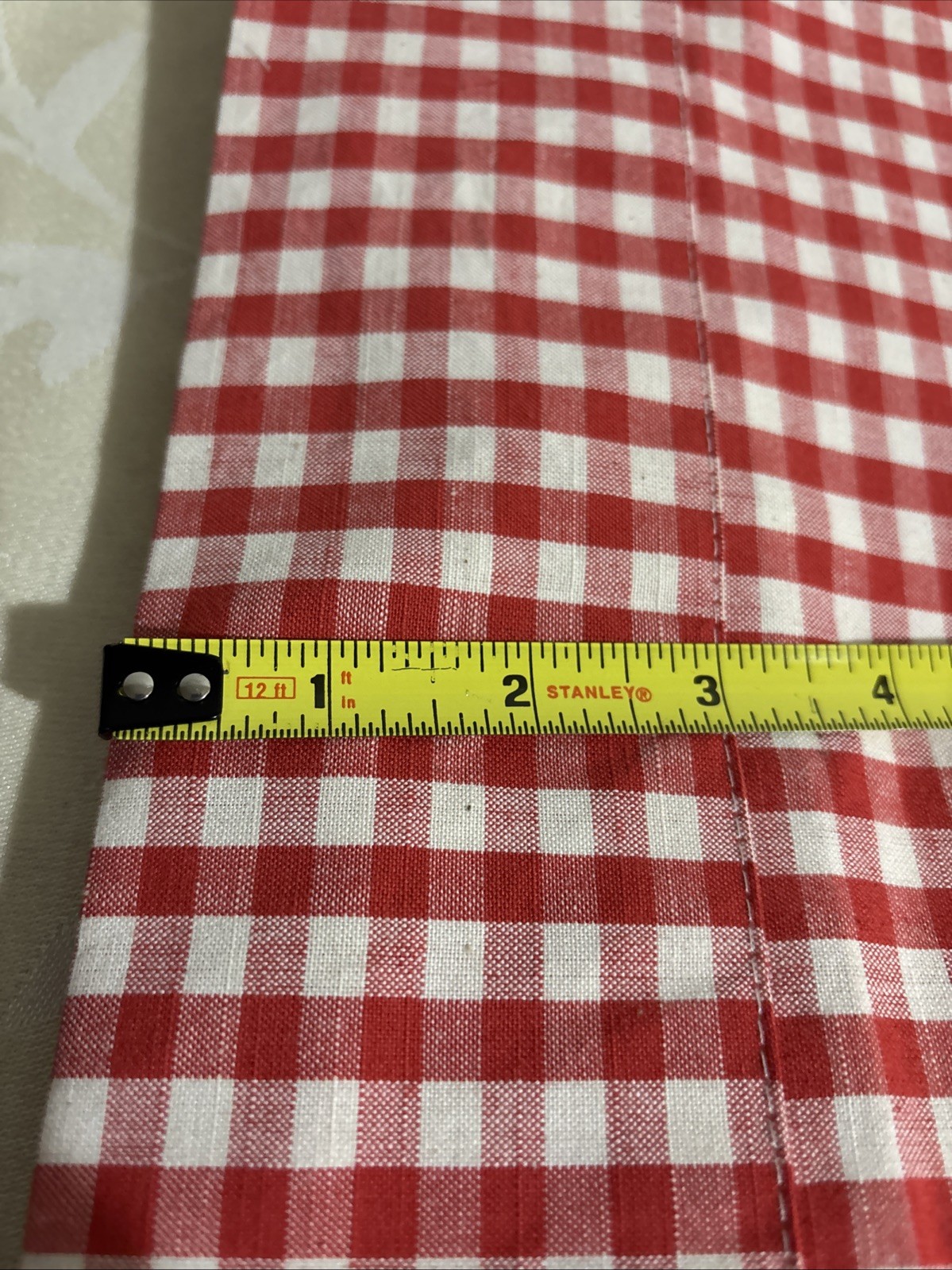 Check Plaid Cotton 2 Window Valance White & Red The Farmhouse By Rachel Ashwell