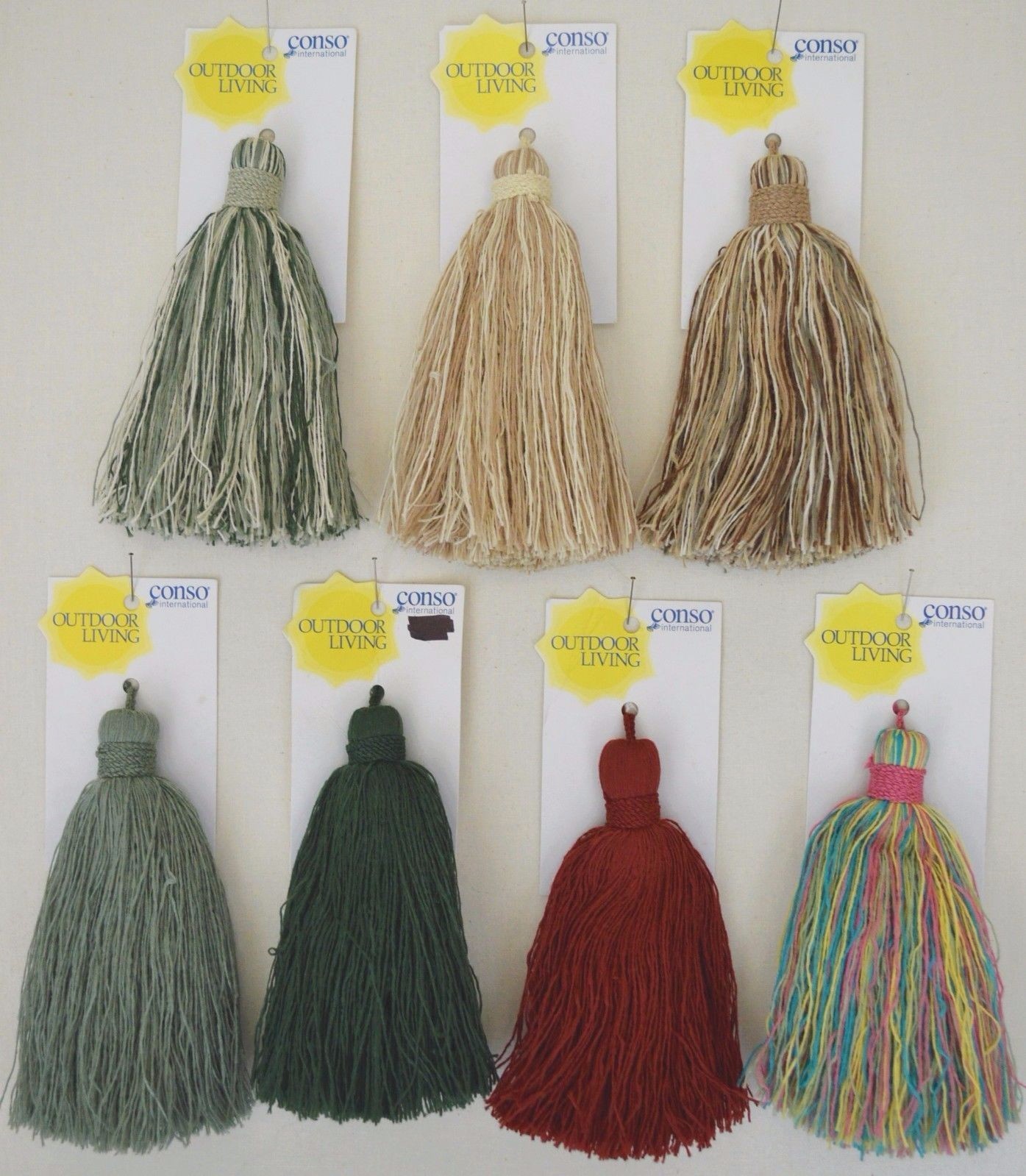 T441-Conso OUTDOOR key tassel – 5 1/2″ w/ 3″ loop – 11 colors to choose from!