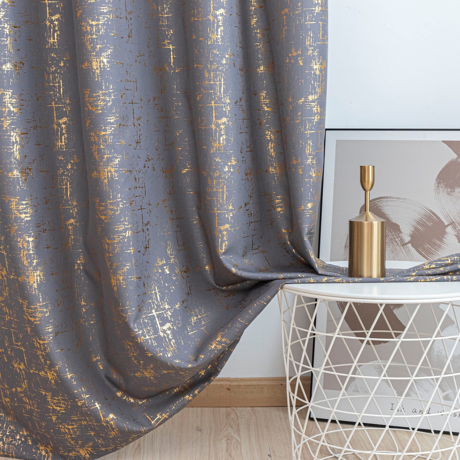 Taisier Home Soft Glittering Geometric Dots Curtains 108 – Luxury Drapes