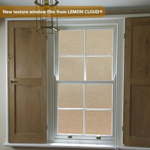 Window Film No Adhesive Removable,Decorative Privacy 17.5 x 78.7 Inch Brown