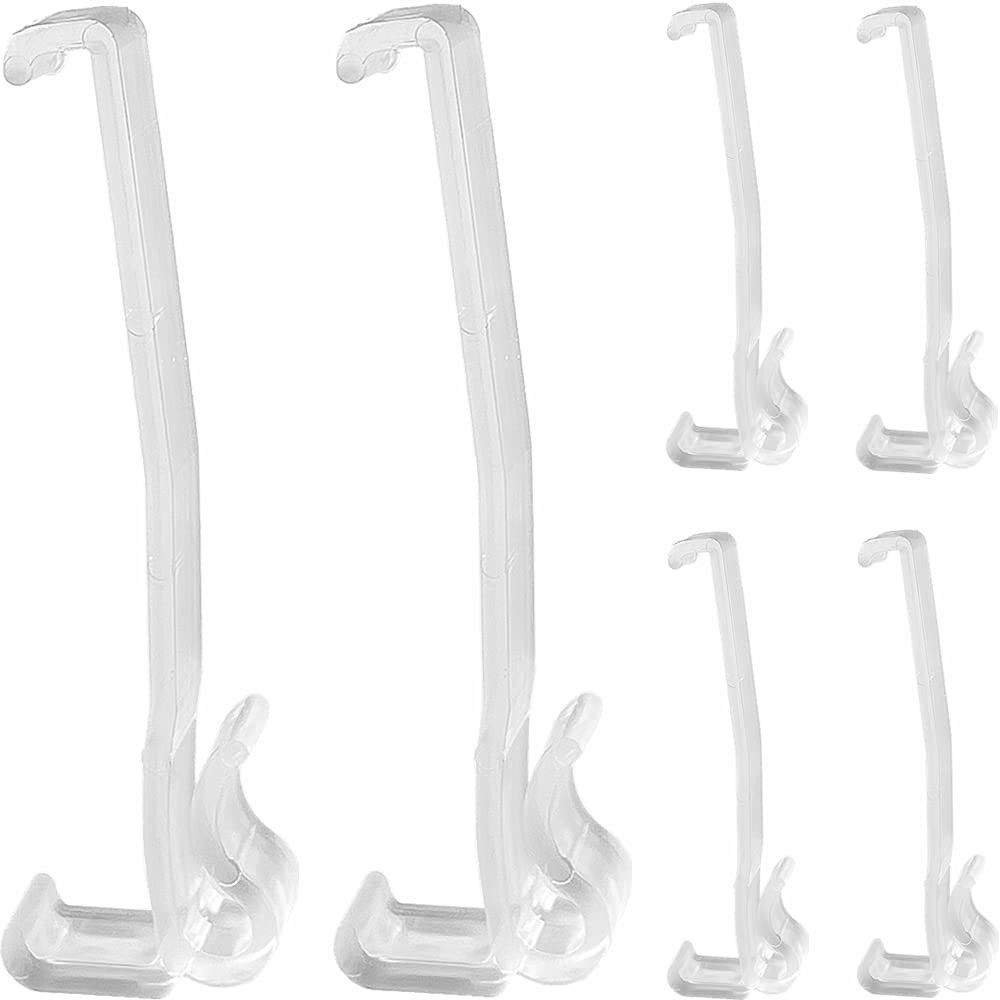 Valance Clips 6Pcs 3-1/4 Window Blinds Hidden Clip Clear Plastic for Horizonta