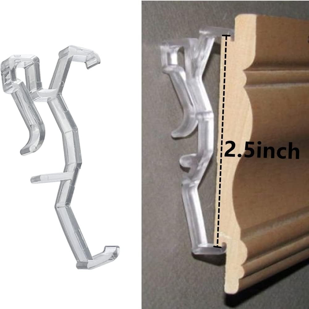 Valance Clips 10pcs 2.5inch Clear Plastic Hidden Retainer 2.5inch,