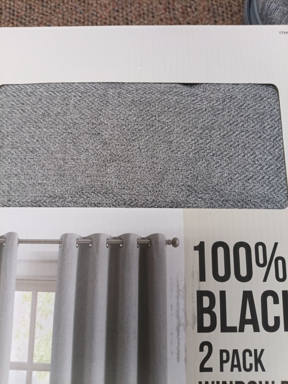 100% Blackout Magnetic Privacy Curtain Panels 2 Pack Gray 52 x 84 Grommet