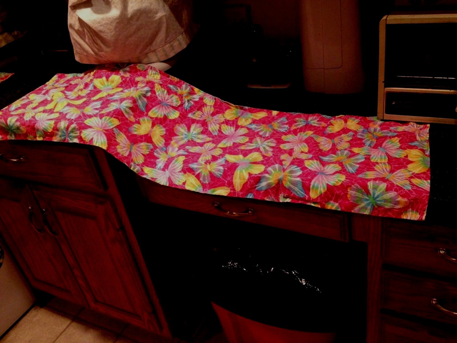 Yellow Green Blue Orange Purple Hot Pink Mauve Butterfly Handcrafted Valance