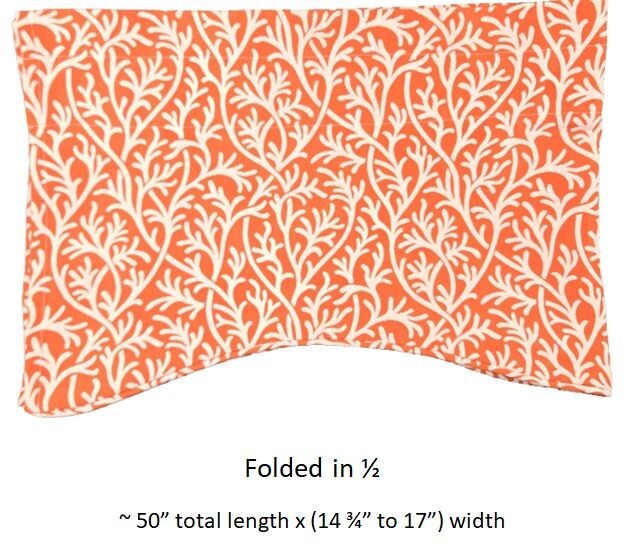 Coastal Life OCEANA CORAL Valance Top Treatment Curtain 50″x 17” Lined, Beach