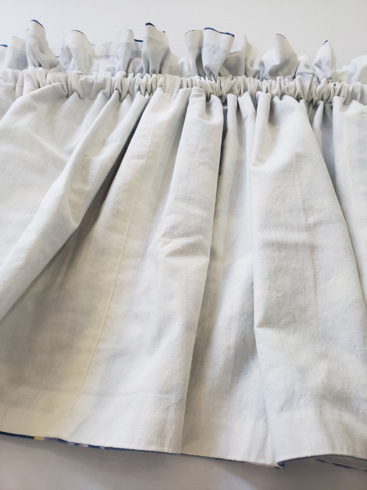 2 Vintage 1990’s Dolphin Window Valances 58.5×16″ Tropical Handmade Blue Purple