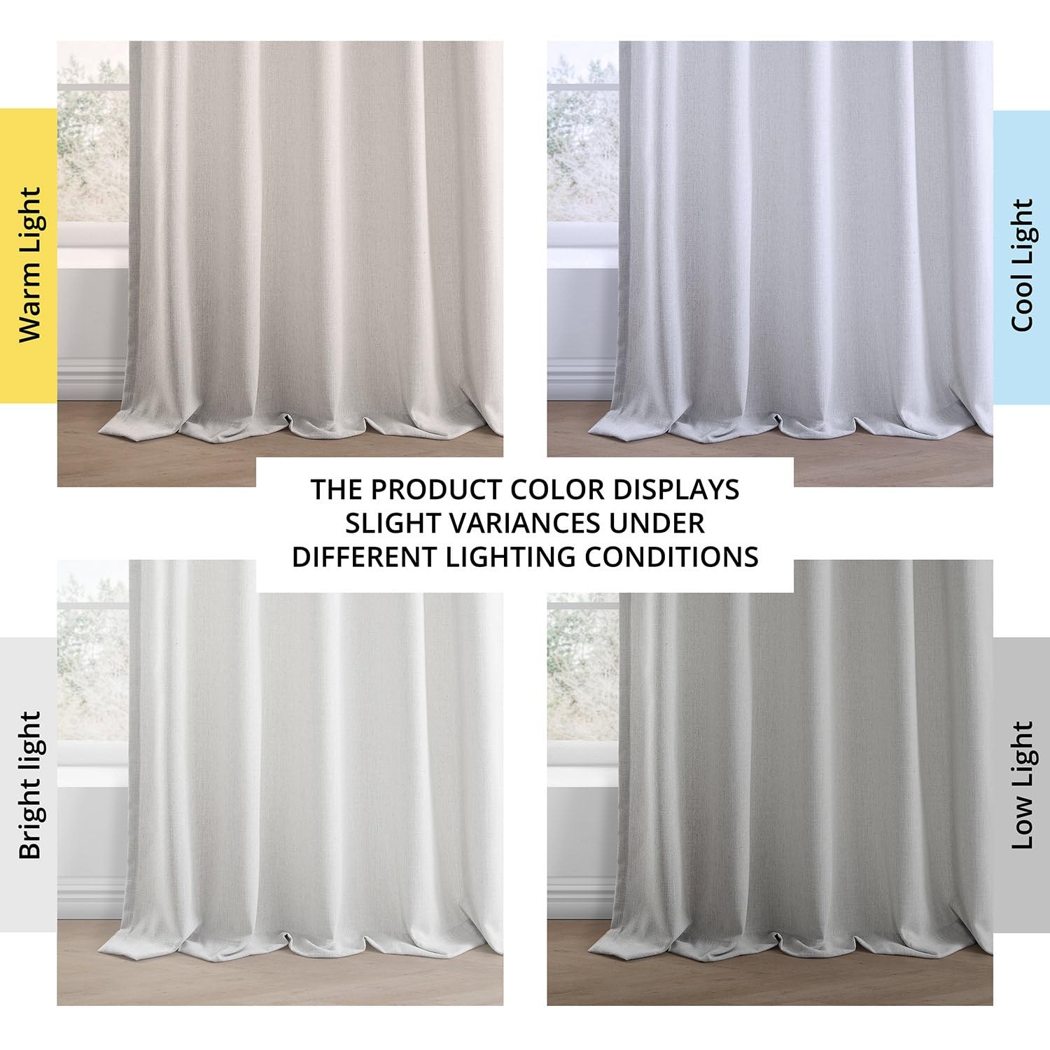 Hpd Half Drapes Hpd Half Drapes Basic Faux Linen Curtains – 108 Inch Long Pair