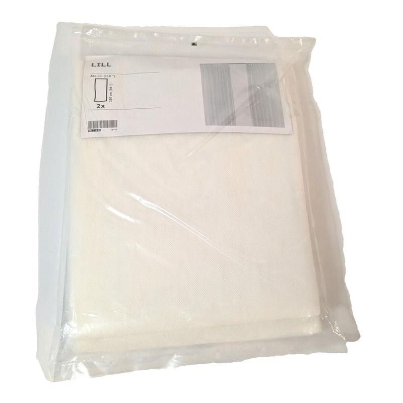 Ikea LILL Curtain Sheer 2 Panels 98″ X 110″, White New, 901.119.80, 12413, Poly