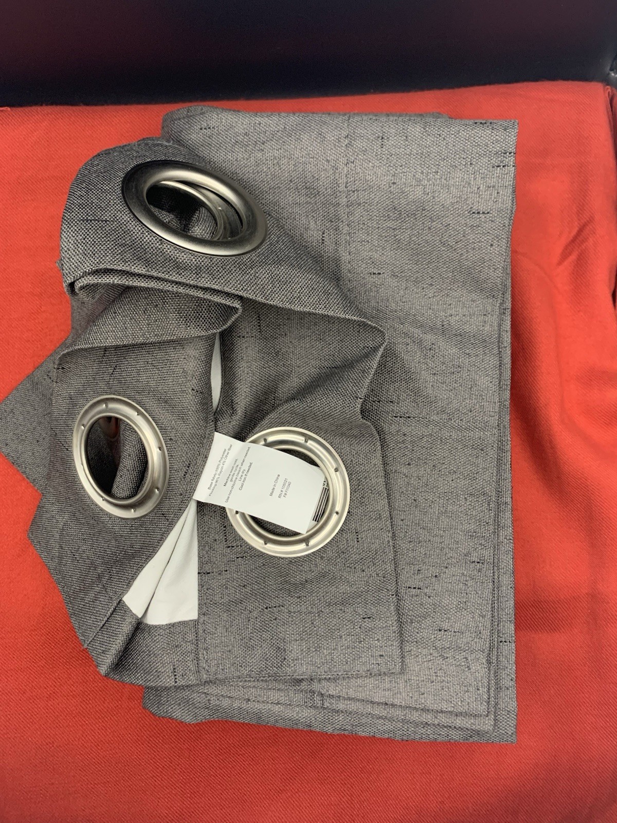 Eclipse Windsor Blackout Curtains- Smoke (Dark Gray) – 2 Panels 42” X 64”