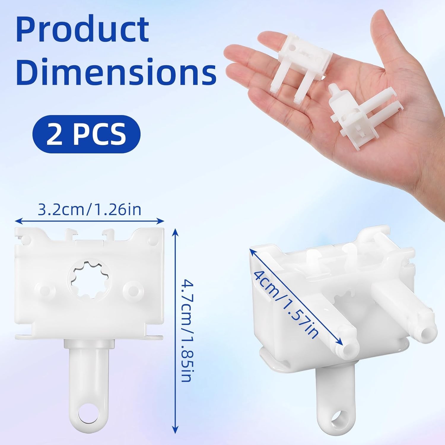 2 Pcs Vertical Blind Wand Control 3.15 inches x 4.72 inches, White