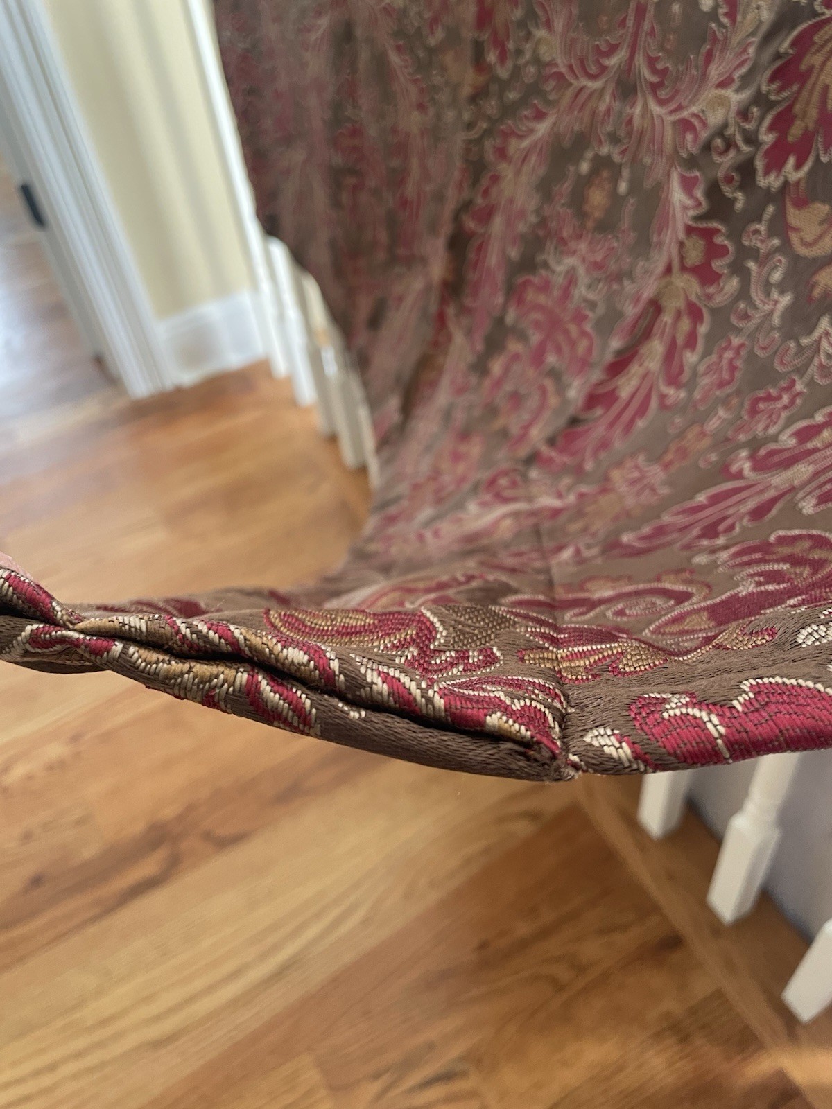 PAIR JC Penney Madden ELIZA Coffee Red Luxury Lined Curtain Drape Panels 108″L