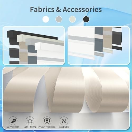 Motorized Zebra Blinds Custom Size Smart Shades Alexa Google HomeKit Compatible
