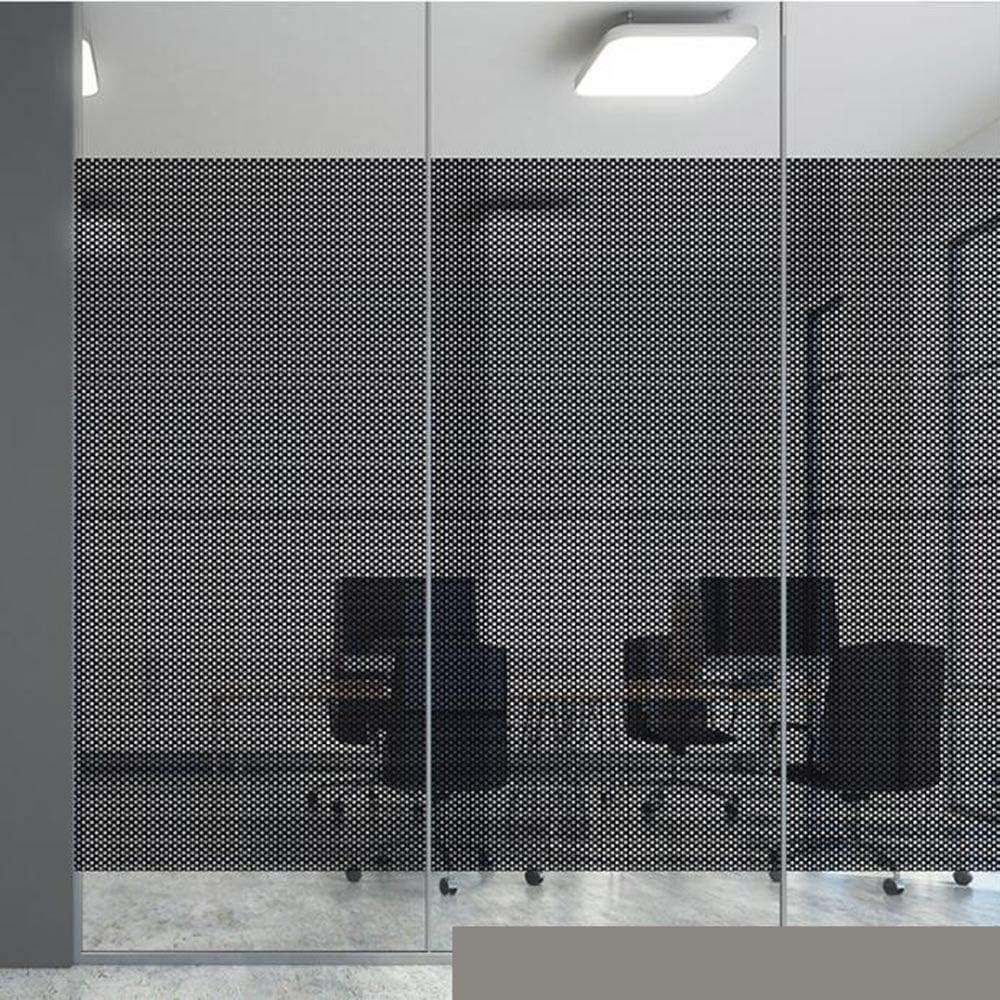 Perforated Mesh Window Film Self Adhesive Black Dotted One Way Film Privacy Stic