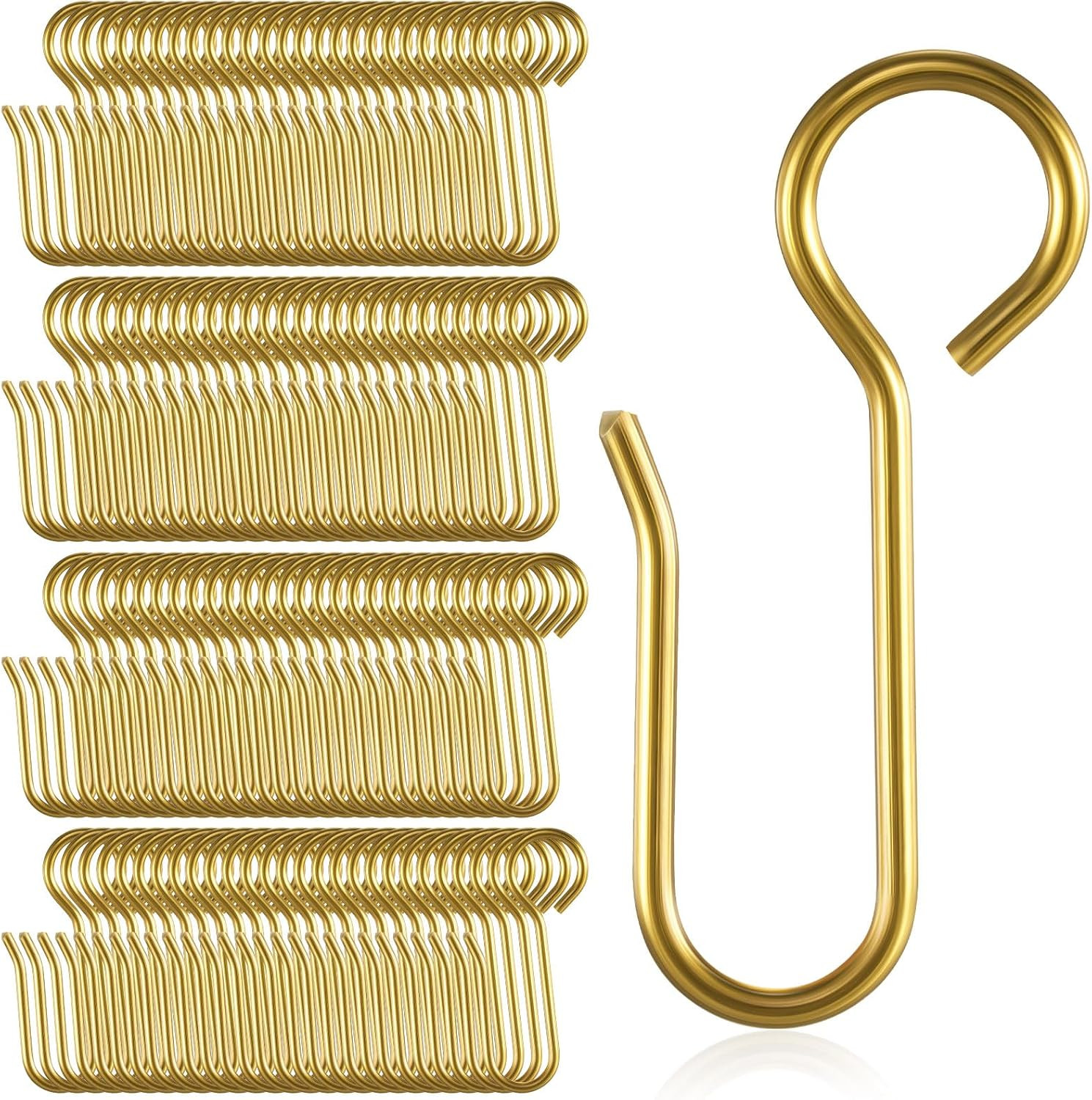 60 Pcs Metal Curtain Track Hooks S Shaped Small Curtain Metal Drape Wire Hooks f